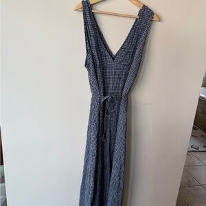 Afends Women’s Tully Blue Checkered Dress XL NWOT